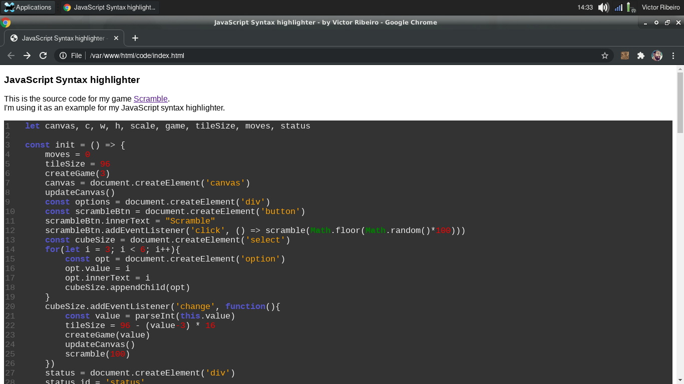 JavaScript Syntax Highlighter